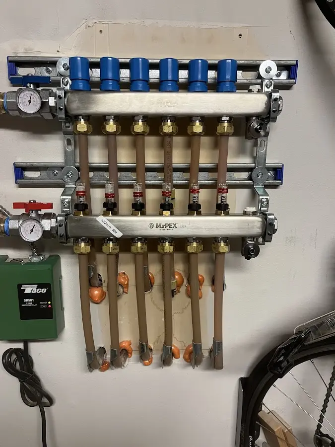 Plumber performing Gas Leak Detection at a residential property in Lancaster